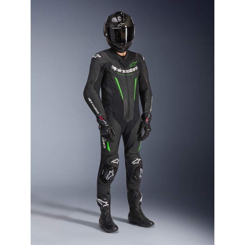 Jednoczęściowy kombinezon motocyklowy Alpinestars GP FORCE V2 czarno-zielony