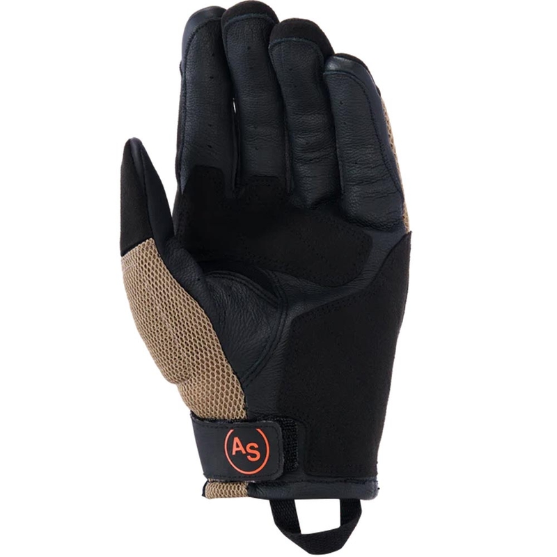 Rękawice motocyklowe Alpinestars Manti Air w kolorze khaki, czerni i pomarańczu fluorescencyjnego