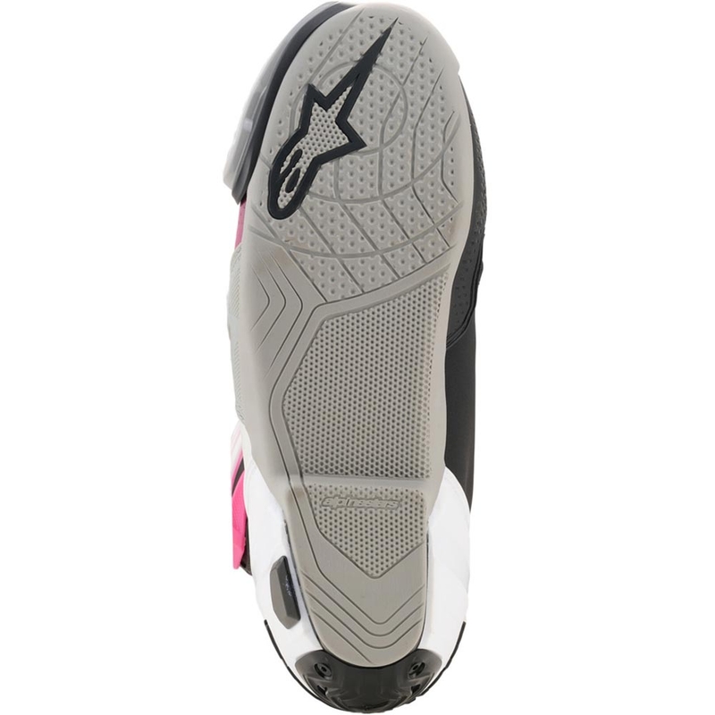 Buty motocyklowe Alpinestars Supertech R czarno-biało-różowo-żółte