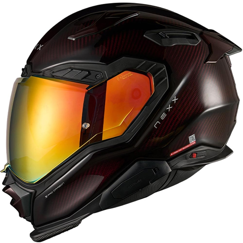 Kask motocyklowy integralny Nexx X.WST3 Lava Carbon czerwony
