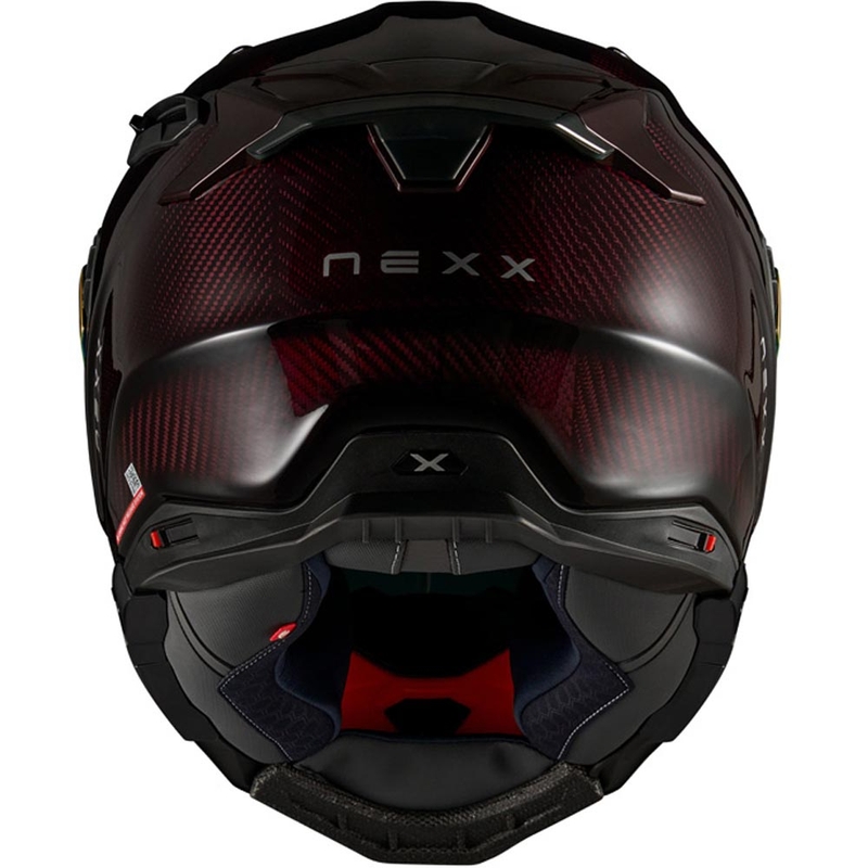 Kask motocyklowy integralny Nexx X.WST3 Lava Carbon czerwony