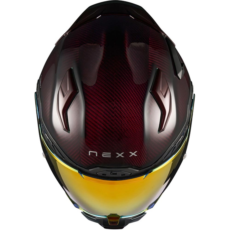 Kask motocyklowy integralny Nexx X.WST3 Lava Carbon czerwony