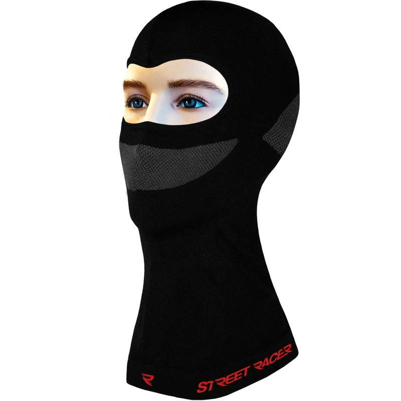 Kask Street Racer Basic z kapturem w kolorze czarnym