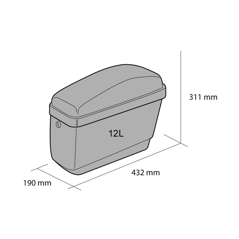 Rigid saddlebag CUSTOMACCES EASY black right