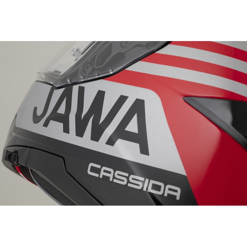 Kask motocyklowy integralny Cassida Integral GT 2.1 Jawa Sport czarno-perłowo-czerwono-srebrny