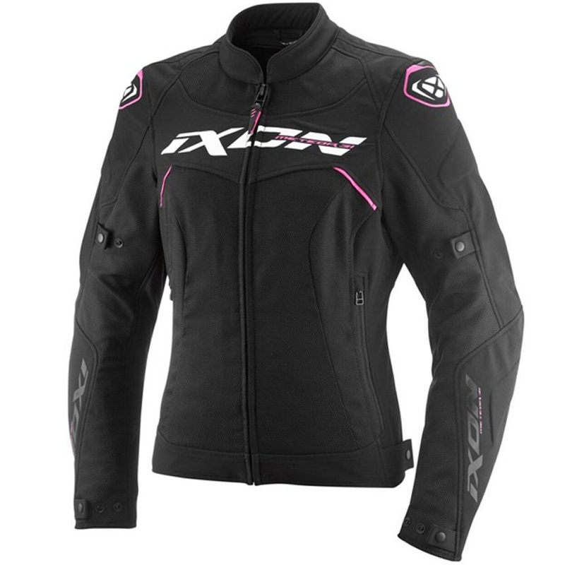 Kurtka motocyklowa damska IXON Meteor 31 Lady czarno-biało-różowa