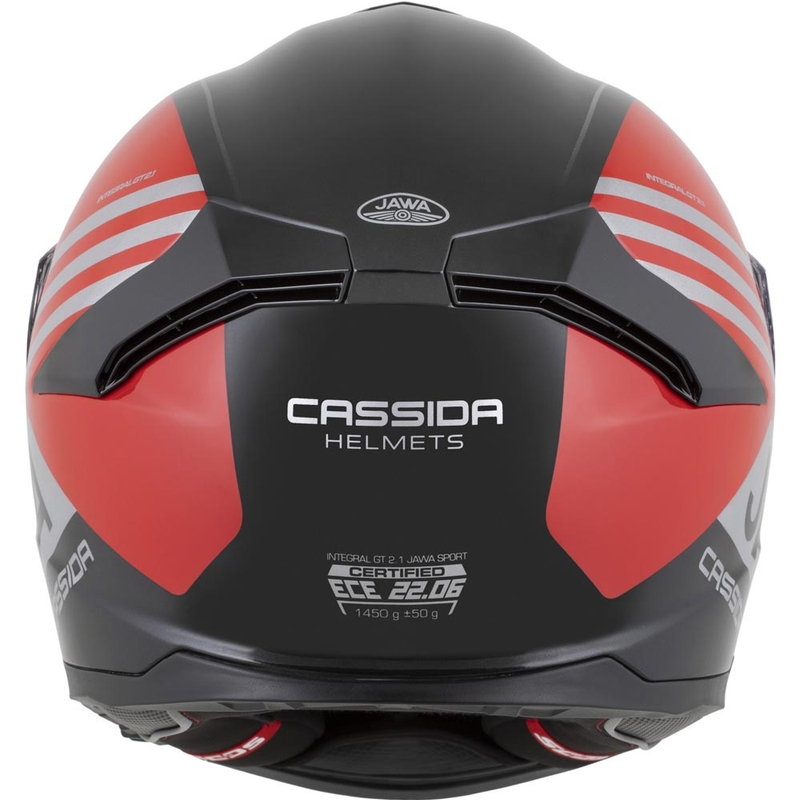 Kask motocyklowy integralny Cassida Integral GT 2.1 Jawa Sport czarno-perłowo-czerwono-srebrny