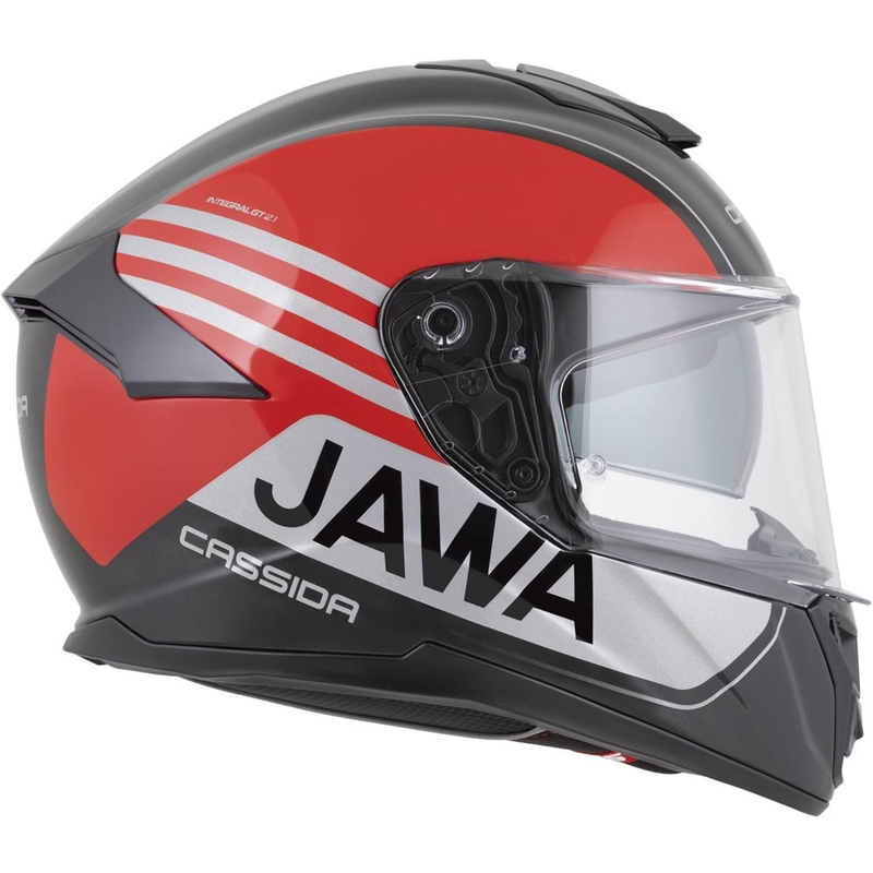 Kask motocyklowy integralny Cassida Integral GT 2.1 Jawa Sport czarno-perłowo-czerwono-srebrny