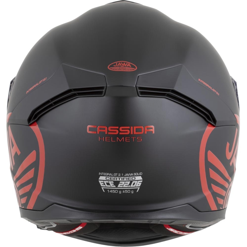 Kask motocyklowy integralny Cassida Integral GT 2.1 Jawa Solid matowo czarny z połyskiem czerwonym