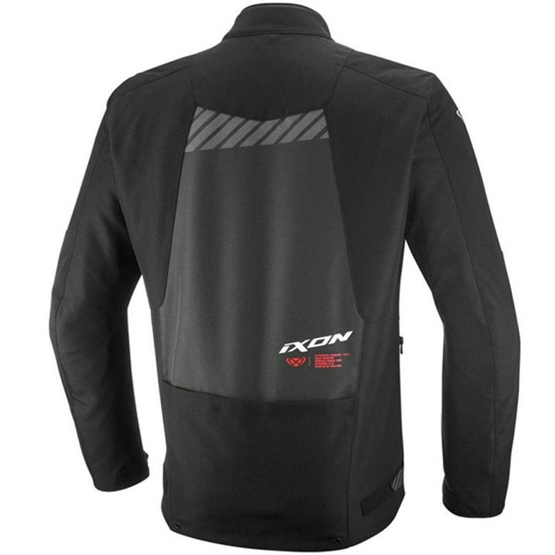 Kurtka motocyklowa IXON Tyr czarno-antracytowo-fluo czerwona