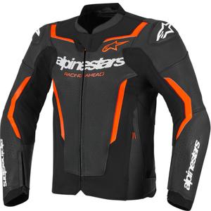 Kurtka motocyklowa skórzana Alpinestars GP Force V2 Airflow czarno-fluo czerwono-biała