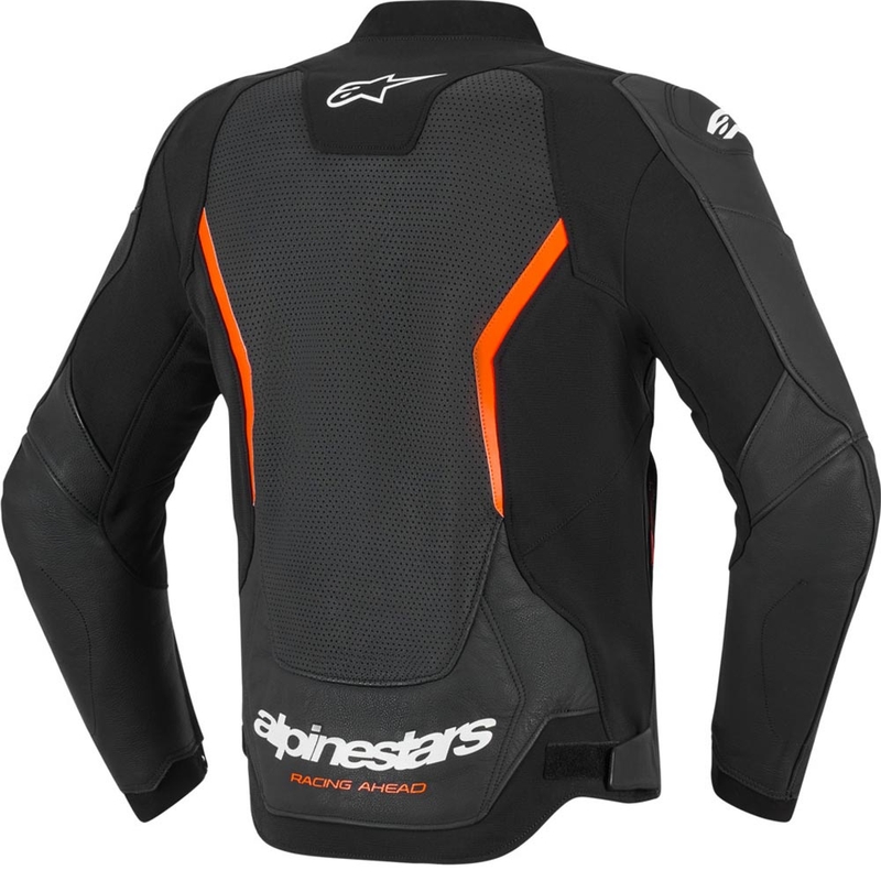 Kurtka motocyklowa skórzana Alpinestars GP Force V2 Airflow czarno-fluo czerwono-biała