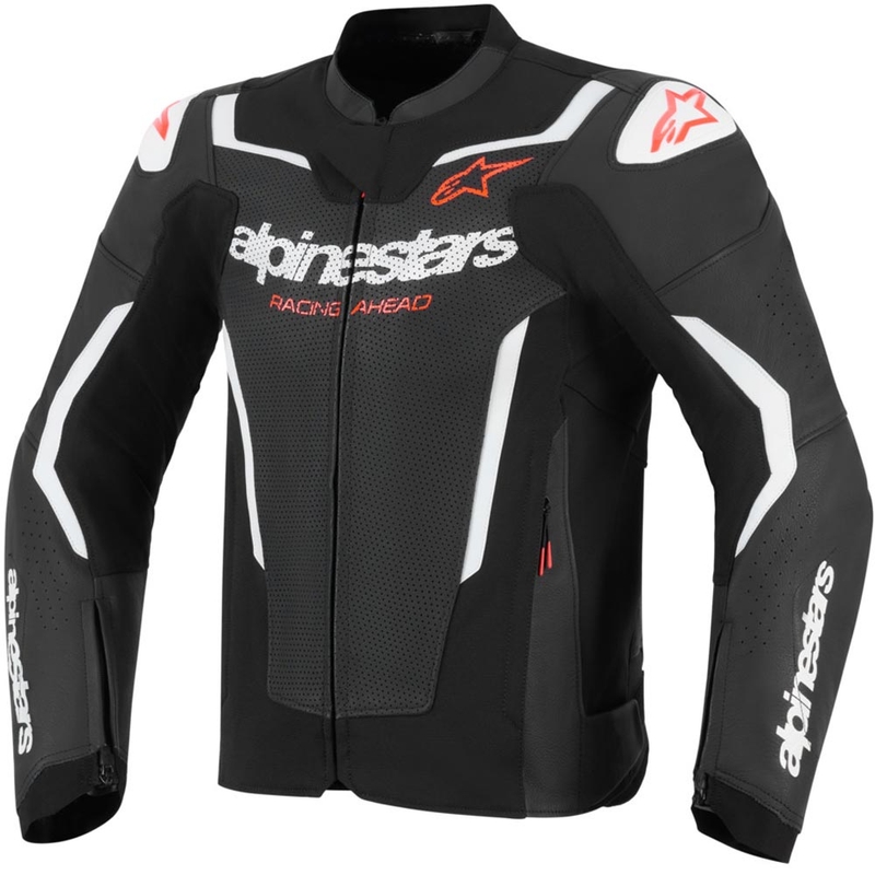 Kurtka motocyklowa skórzana Alpinestars GP Force V2 Airflow czarno-biała