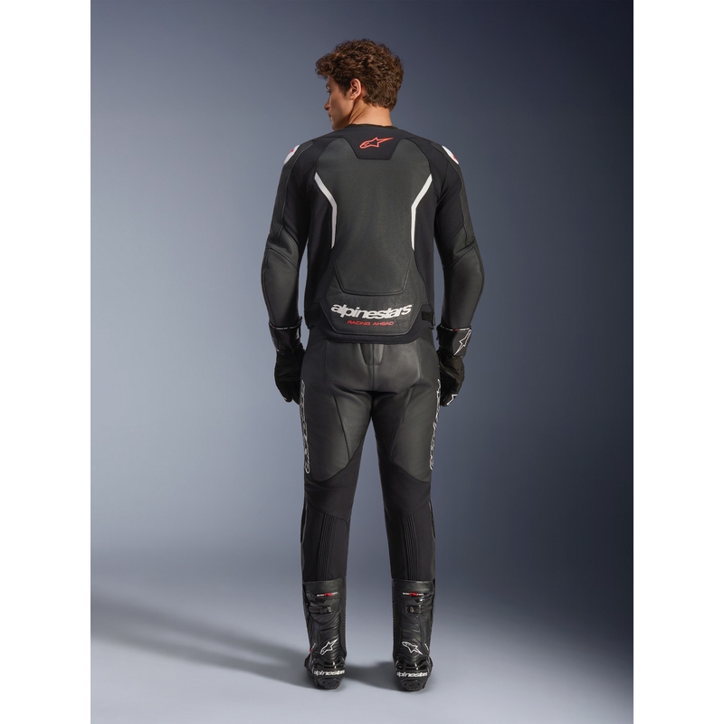 Kurtka motocyklowa skórzana Alpinestars GP Force V2 Airflow czarno-biała