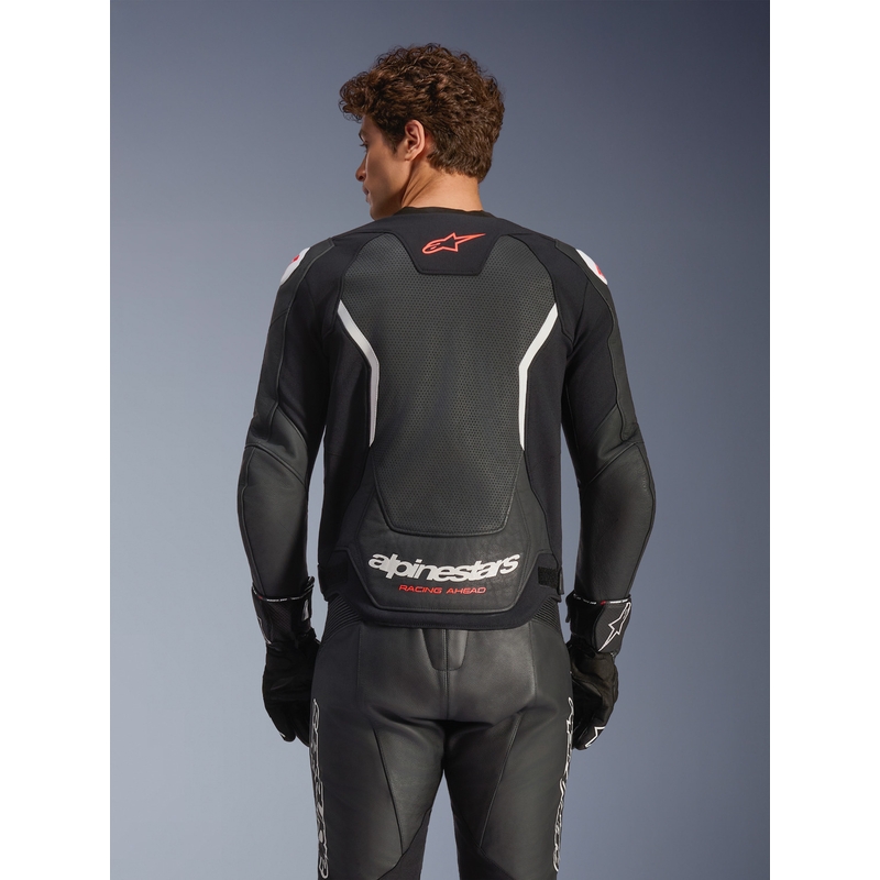 Kurtka motocyklowa skórzana Alpinestars GP Force V2 Airflow czarno-biała