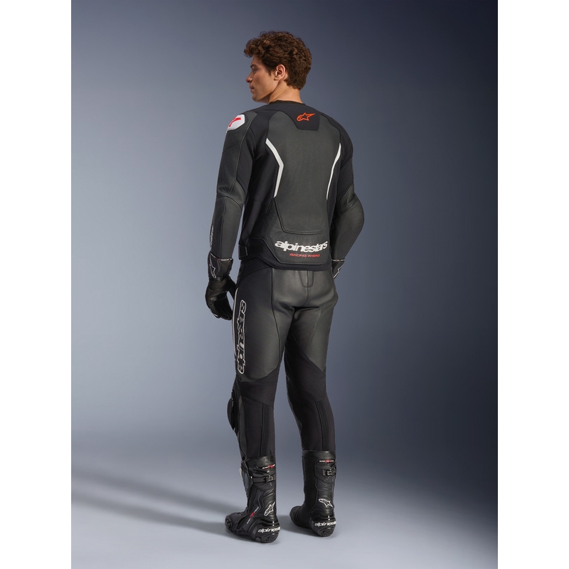 Kurtka motocyklowa skórzana Alpinestars GP Force V2 Airflow czarno-biała