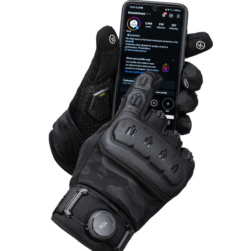 Rękawice motocyklowe Knox Orsa Textile OR4 czarne
