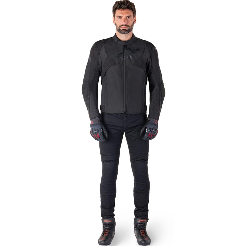 Kurtka motocyklowa Alpinestars T-JAWS V4 wodoodporna czarno-czarna