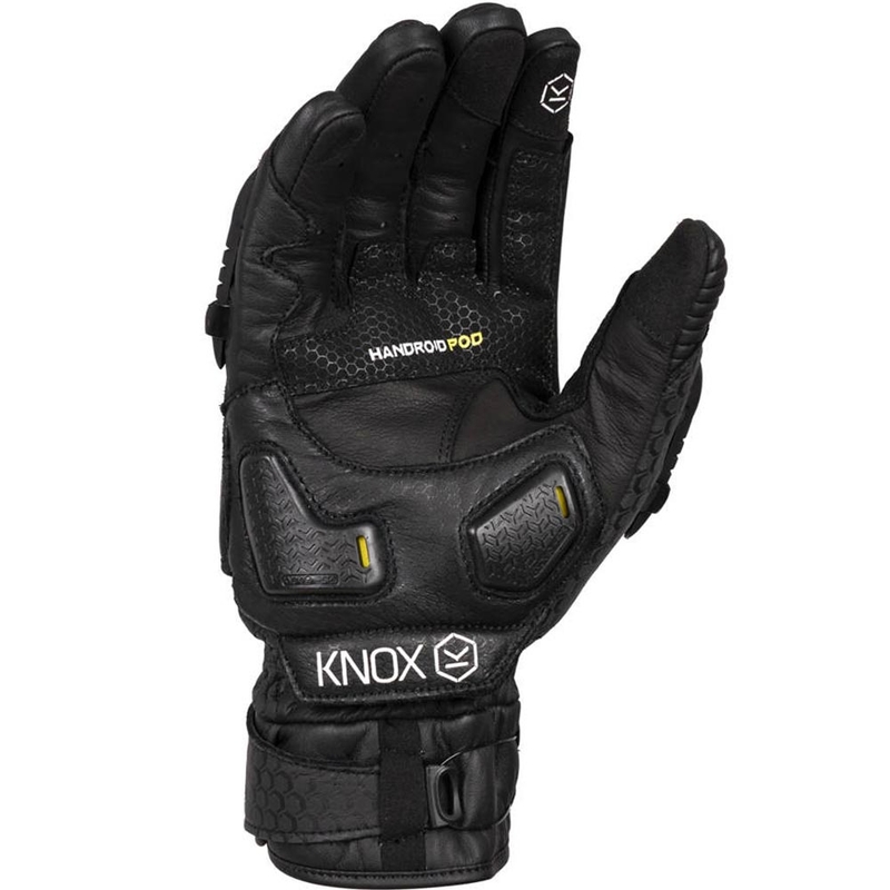 Rękawice motocyklowe Knox Hand Armour Handroid POD All Black Mk5 w kolorze czarnym