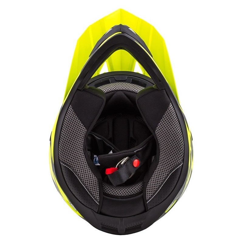 Dziecięcy kask motocrossowy Cassida Cross Cup Two czarno-szaro-fluo żółty