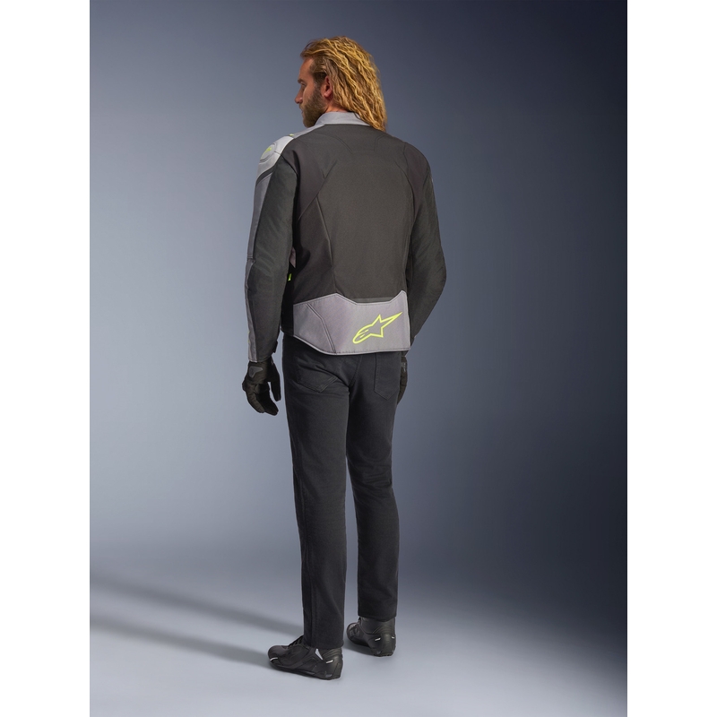 Kurtka motocyklowa Alpinestars T-JAWS V4 wodoodporna czarno-jasnoszara-szara