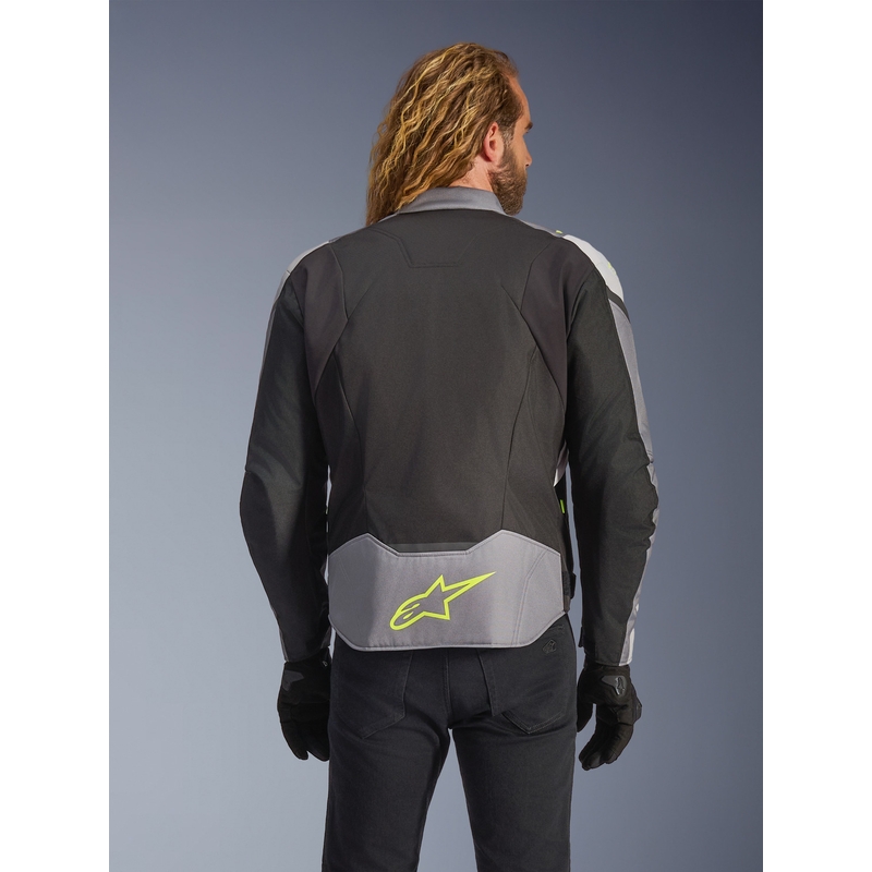 Kurtka motocyklowa Alpinestars T-JAWS V4 wodoodporna czarno-jasnoszara-szara