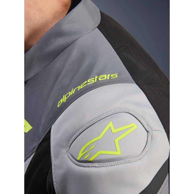 Kurtka motocyklowa Alpinestars T-JAWS V4 wodoodporna czarno-jasnoszara-szara