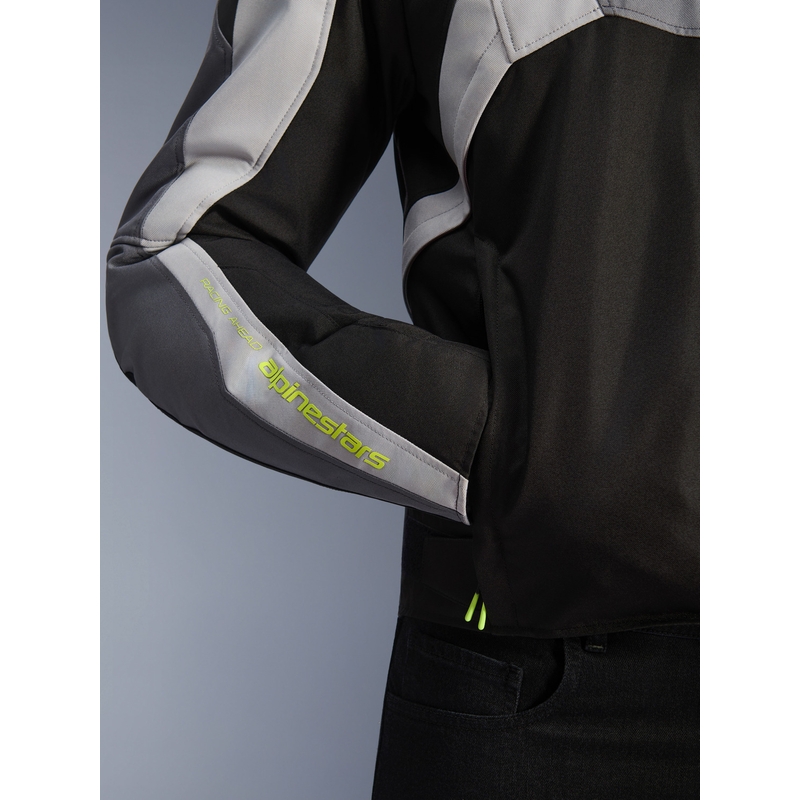 Kurtka motocyklowa Alpinestars T-JAWS V4 wodoodporna czarno-jasnoszara-szara