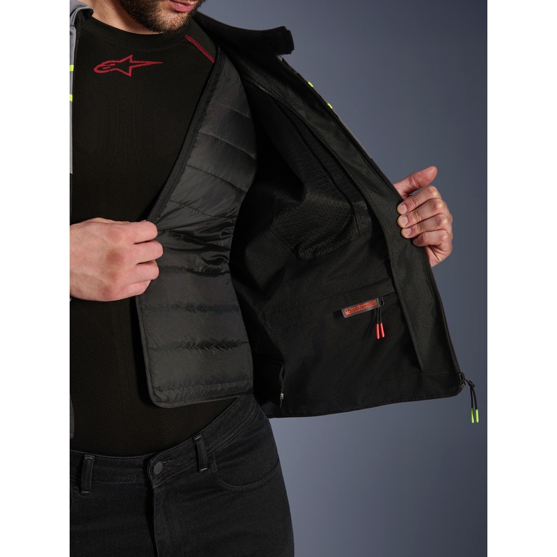 Kurtka motocyklowa Alpinestars T-JAWS V4 wodoodporna czarno-jasnoszara-szara