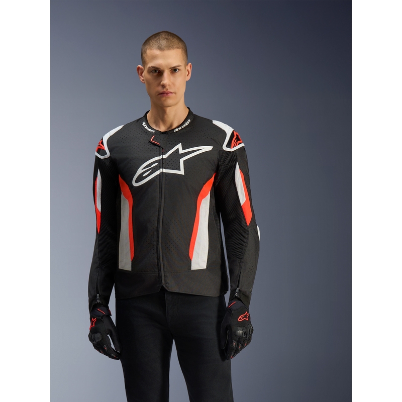 Kurtka motocyklowa Alpinestars T-GP AIR czarno-fluo czerwona