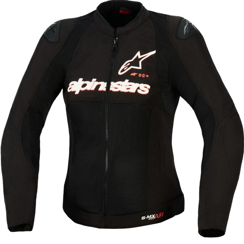 Kurtka motocyklowa damska Alpinestars Stella SMX Air czarno-biało-fluo-czerwona