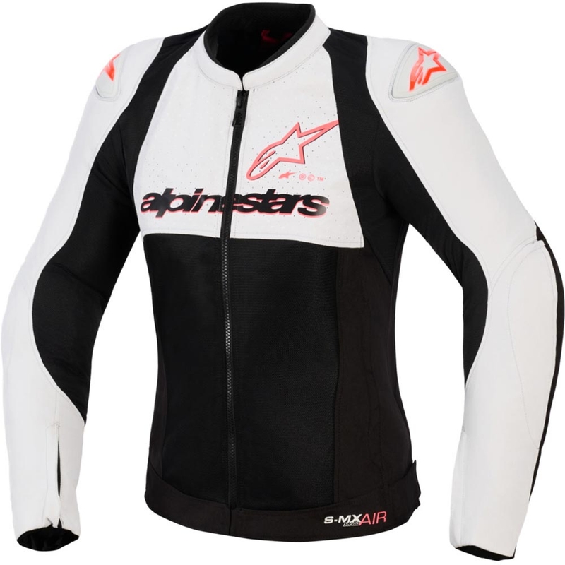 Kurtka motocyklowa damska Alpinestars Stella SMX Air jasnoszaro-czarno-różowa