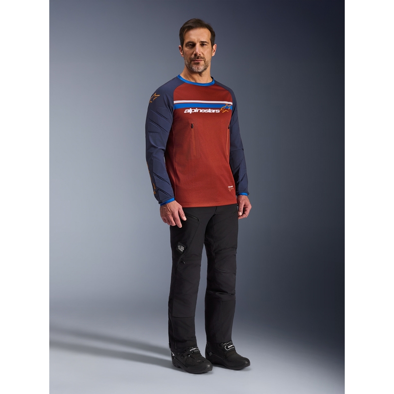 Koszulka motocrossowa Alpinestars Maxdura Dual w kolorze pomarańczowo-ciemnoniebieskim