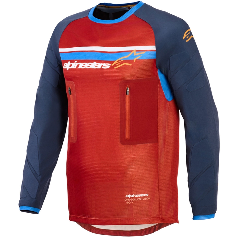 Koszulka motocrossowa Alpinestars Maxdura Dual w kolorze pomarańczowo-ciemnoniebieskim