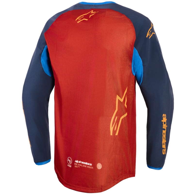 Koszulka motocrossowa Alpinestars Maxdura Dual w kolorze pomarańczowo-ciemnoniebieskim