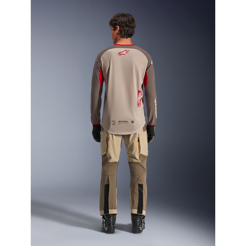 Koszulka motocrossowa Alpinestars Maxdura Dual brązowo-pomarańczowa