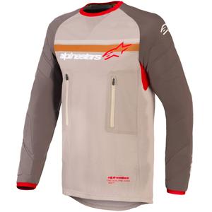 Koszulka motocrossowa Alpinestars Maxdura Dual brązowo-pomarańczowa