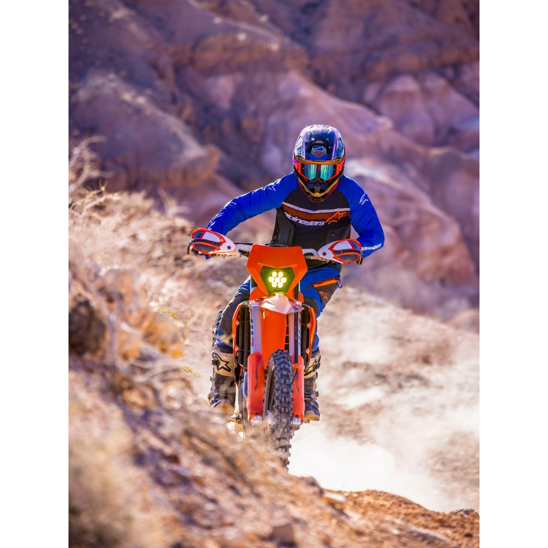 Koszulka motocrossowa Alpinestars Maxdura Dual ciemnoszaro-niebiesko-pomarańczowa