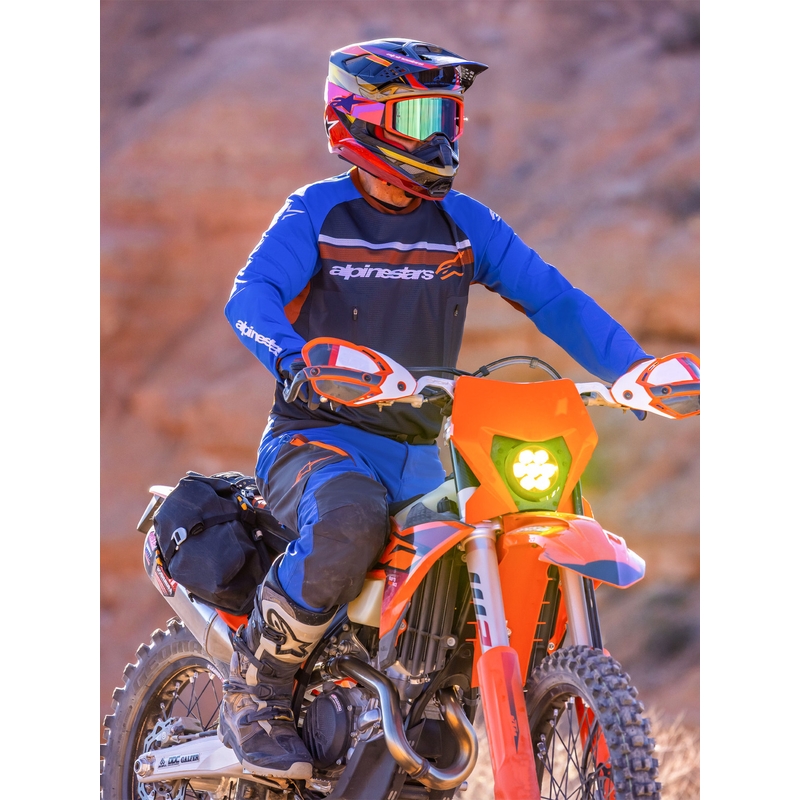 Koszulka motocrossowa Alpinestars Maxdura Dual ciemnoszaro-niebiesko-pomarańczowa