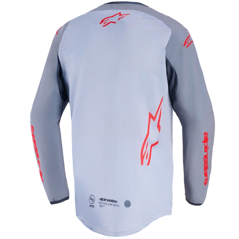 Koszulka motocrossowa Alpinestars Maxdura Dual jasnoszara-ciemnoszara-pomarańczowa