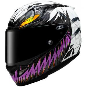 Kask motocyklowy integralny HJC RPHA 12 Anti Venom 2 Marvel MC8 czarno-biało-fioletowy