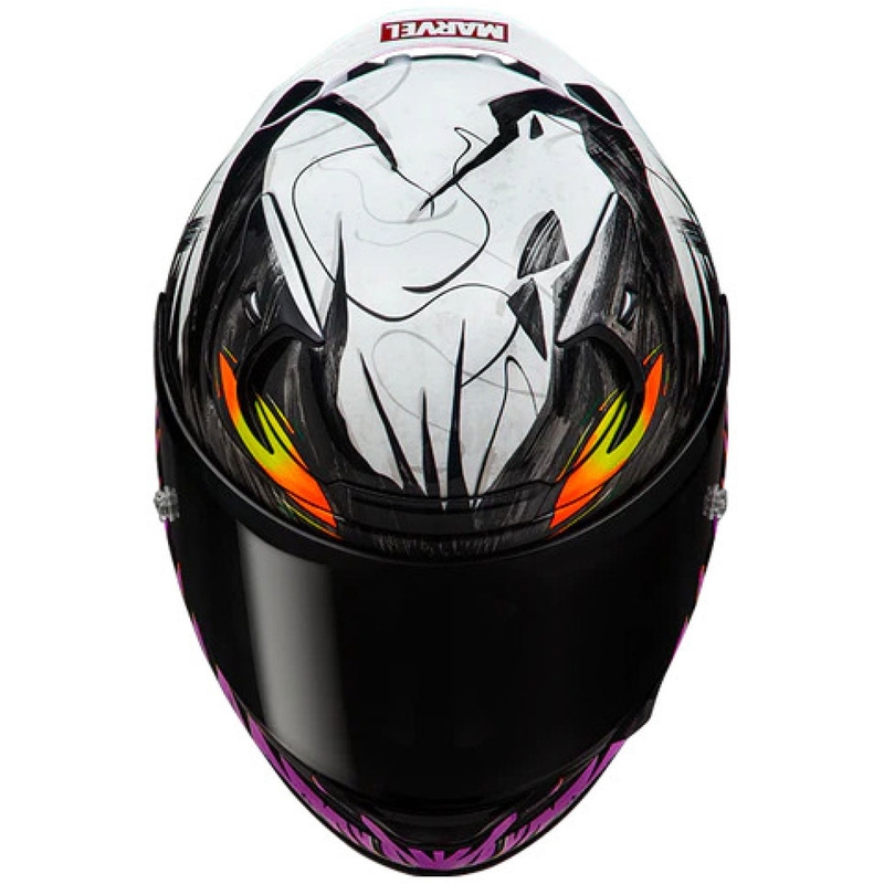 Kask motocyklowy integralny HJC RPHA 12 Anti Venom 2 Marvel MC8 czarno-biało-fioletowy