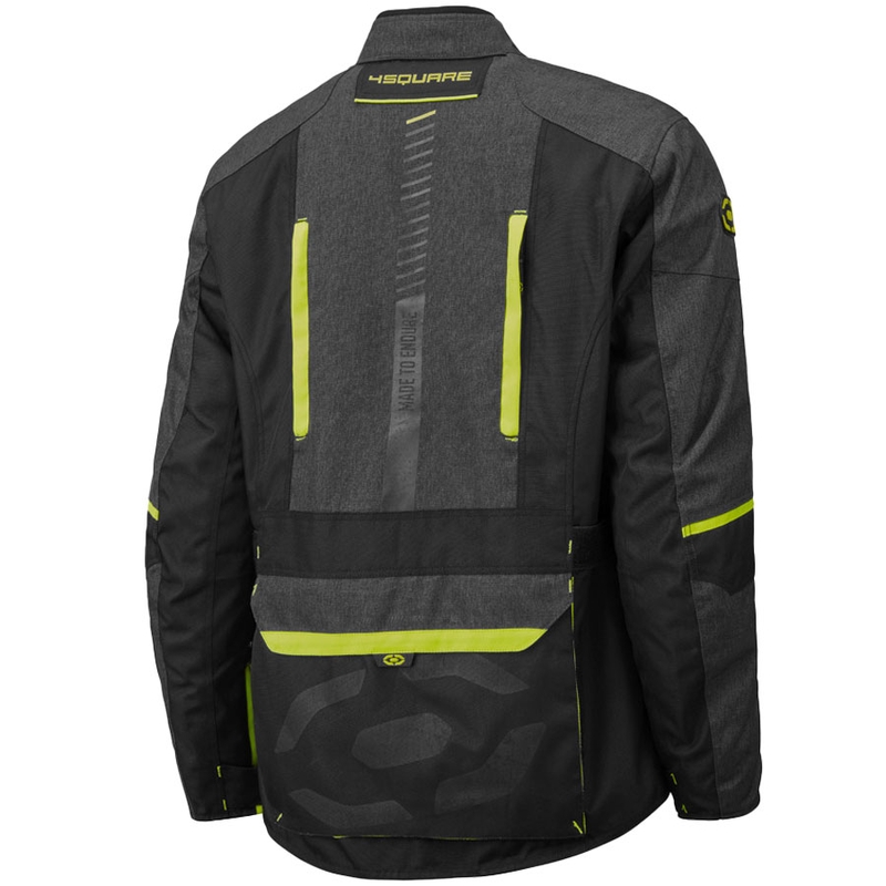Kurtka motocyklowa 4SQUARE Trailer Craft szaro-fluo-żółta