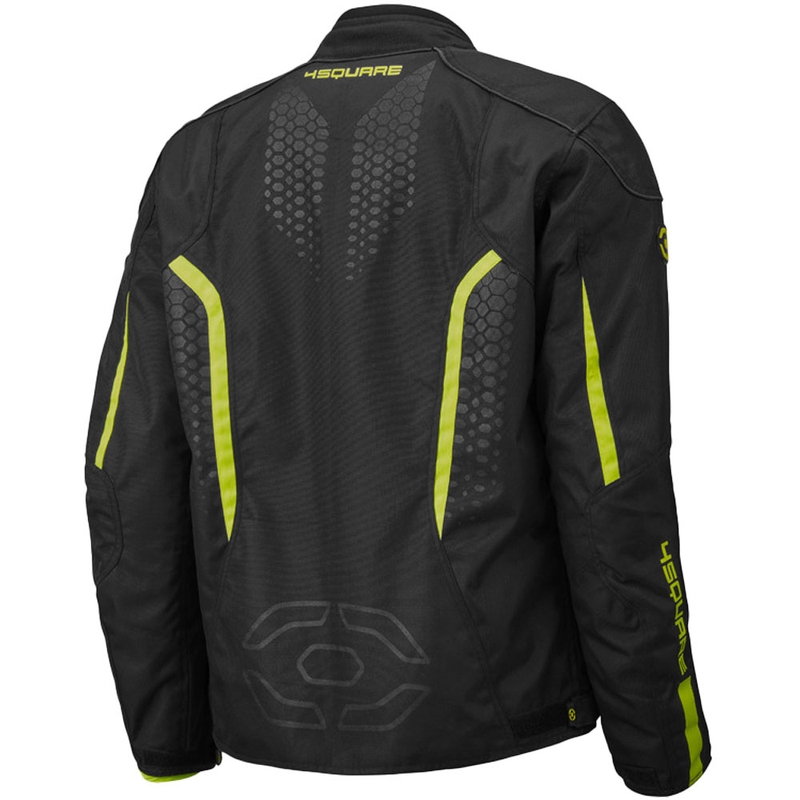 Kurtka motocyklowa 4SQUARE Sportster Dart czarno-fluo-żółta
