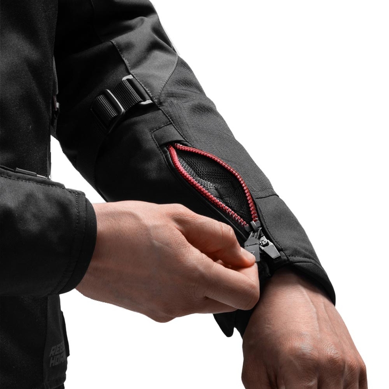 Kurtka motocyklowa Rebelhorn Swift czarno-ciemnoszaro-czerwona