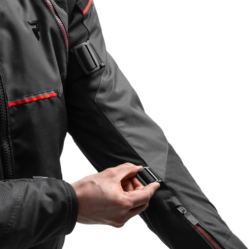 Kurtka motocyklowa Rebelhorn Swift czarno-ciemnoszaro-czerwona