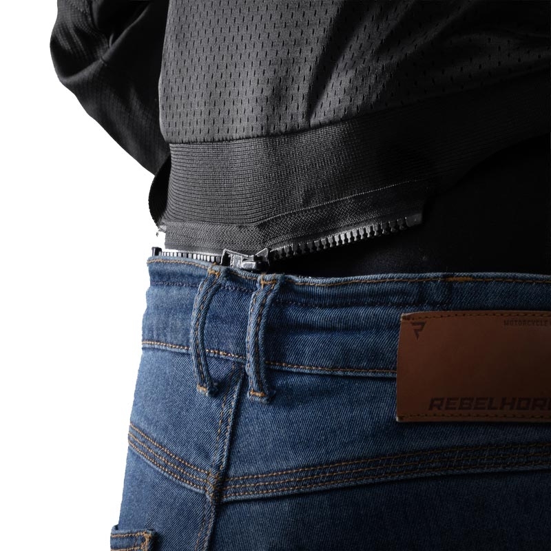 Kurtka motocyklowa Rebelhorn Swift czarno-ciemnoszaro-czerwona