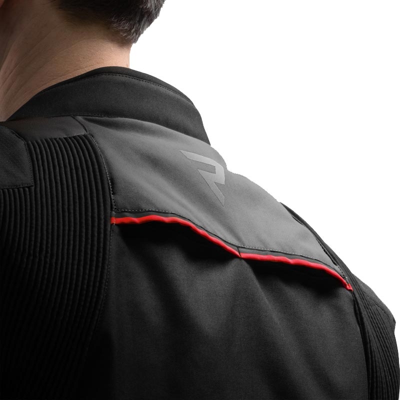 Kurtka motocyklowa Rebelhorn Swift czarno-ciemnoszaro-czerwona