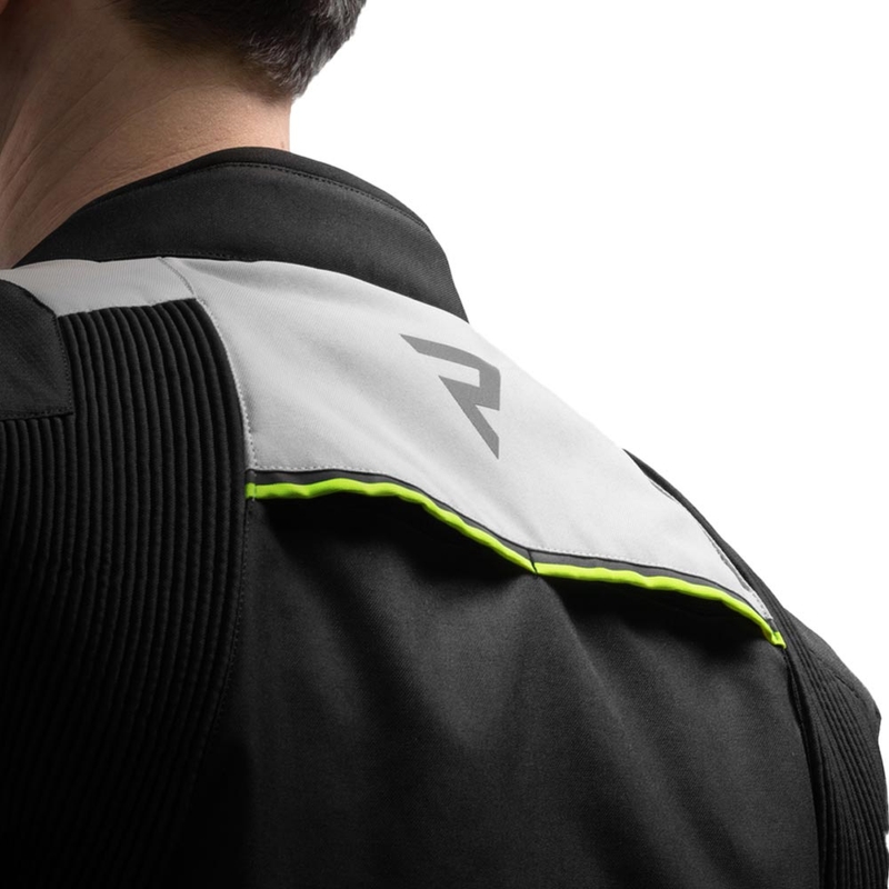 Kurtka motocyklowa Rebelhorn Swift jasnoszara-fluo-żółta