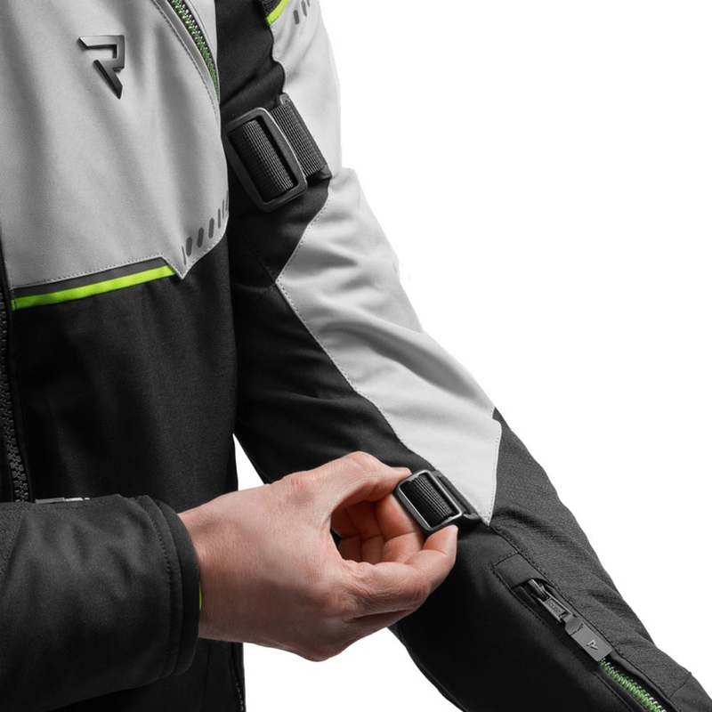 Kurtka motocyklowa Rebelhorn Swift jasnoszara-fluo-żółta